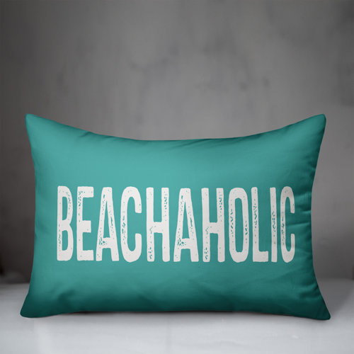 Highland Dunes Lexus Beachaholic Indoor/Outdoor Lumbar Pillow Wayfair